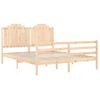 Cama Matrimonial | Cama Para Adultos | Estructura De Cama De Matrimonio Con Cabecero Madera Maciza Cfw463895