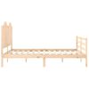 Cama Matrimonial | Cama Para Adultos | Estructura De Cama De Matrimonio Con Cabecero Madera Maciza Cfw463895