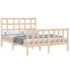 Cama Matrimonial | Cama Para Adultos | Estructura De Cama De Matrimonio Con Cabecero Madera Maciza Cfw198866