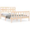 Cama Matrimonial | Cama Para Adultos | Estructura De Cama De Matrimonio Con Cabecero Madera Maciza Cfw112166