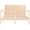 Cama Matrimonial | Cama Para Adultos | Estructura De Cama De Matrimonio Con Cabecero Madera Maciza Cfw472135