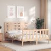 Cama Matrimonial | Cama Para Adultos | Estructura De Cama De Matrimonio Con Cabecero Madera Maciza Cfw220022