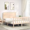 Cama Matrimonial | Cama Para Adultos | Estructura De Cama De Matrimonio Con Cabecero Madera Maciza Cfw886891