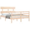 Cama Matrimonial | Cama Para Adultos | Estructura De Cama De Matrimonio Con Cabecero Madera Maciza Cfw724933