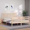 Cama Matrimonial | Cama Para Adultos | Estructura De Cama De Matrimonio Con Cabecero Madera Maciza Cfw130874