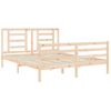 Cama Matrimonial | Cama Para Adultos | Estructura De Cama De Matrimonio Con Cabecero Madera Maciza Cfw130874