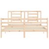 Cama Matrimonial | Cama Para Adultos | Estructura De Cama De Matrimonio Con Cabecero Madera Maciza Cfw130874