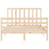 Cama Matrimonial | Cama Para Adultos | Estructura De Cama De Matrimonio Con Cabecero Madera Maciza Cfw275231