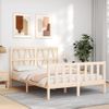 Cama Matrimonial | Cama Para Adultos | Estructura De Cama De Matrimonio Con Cabecero Madera Maciza Cfw963789