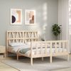 Cama Matrimonial | Cama Para Adultos | Estructura De Cama De Matrimonio Con Cabecero Madera Maciza Cfw963789