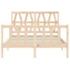 Cama Matrimonial | Cama Para Adultos | Estructura De Cama De Matrimonio Con Cabecero Madera Maciza Cfw963789