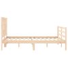 Cama Matrimonial | Cama Para Adultos | Estructura De Cama De Matrimonio Con Cabecero Madera Maciza Cfw846233