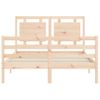 Cama Matrimonial | Cama Para Adultos | Estructura De Cama De Matrimonio Con Cabecero Madera Maciza Cfw445819