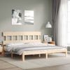 Cama Matrimonial | Cama Para Adultos | Estructura De Cama De Matrimonio Con Cabecero Madera Maciza Cfw377787