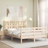 Cama Matrimonial | Cama Para Adultos | Estructura De Cama De Matrimonio Con Cabecero Madera Maciza Cfw249734