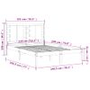 Cama Matrimonial | Cama Para Adultos | Estructura De Cama De Matrimonio Madera Maciza 135x190 Cm Cfw121087