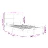 Cama Matrimonial | Cama Para Adultos | Estructura De Cama De Matrimonio Madera Maciza 135x190 Cm Cfw382836