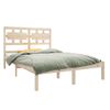 Cama Matrimonial | Cama Para Adultos | Estructura De Cama De Matrimonio Madera Maciza 135x190 Cm Cfw440300