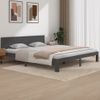 Cama Matrimonial | Cama Para Adultos | Estructura De Cama Madera Maciza Gris 180x200 Cm Cfw408246