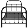 Cama Individual | Cama Para Adultos | Estructura De Cama De Metal 90x200 Cm Cfw940486