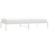 Cama Individual | Cama Para Adultos | Estructura De Cama De Metal Blanca 100x200 Cm Cfw317009