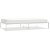 Cama Individual | Cama Para Adultos | Estructura De Cama De Metal Blanca 107x203 Cm Cfw994209