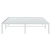 Cama Matrimonial | Cama Para Adultos | Estructura De Cama De Metal Blanca 150x200 Cm Cfw746657