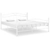 Cama Matrimonial | Cama Para Adultos | Estructura De Cama De Metal Blanca 160x200 Cm Cfw725909