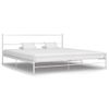 Cama Matrimonial | Cama Para Adultos | Estructura De Cama De Metal Blanca 180x200 Cm Cfw827065