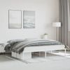 Cama Matrimonial | Cama Para Adultos | Estructura De Cama De Metal Blanca 200x200 Cm Cfw322082