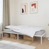 Cama Individual | Cama Para Adultos | Estructura De Cama De Metal Blanca 90x200 Cm Cfw146913