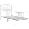 Cama Individual | Cama Para Adultos | Estructura De Cama De Metal Blanco 100x200 Cm Cfw637543