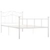 Cama Individual | Cama Para Adultos | Estructura De Cama De Metal Blanco 100x200 Cm Cfw837014