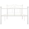 Cama Individual | Cama Para Adultos | Estructura De Cama De Metal Blanco 100x200 Cm Cfw837014