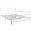 Cama Matrimonial | Cama Para Adultos | Estructura De Cama De Metal Blanco 120x200 Cm Cfw546593