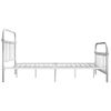 Cama Matrimonial | Cama Para Adultos | Estructura De Cama De Metal Blanco 120x200 Cm Cfw546593