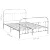 Cama Matrimonial | Cama Para Adultos | Estructura De Cama De Metal Blanco 120x200 Cm Cfw546593