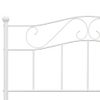 Cama Matrimonial | Cama Para Adultos | Estructura De Cama De Metal Blanco 120x200 Cm Cfw739749