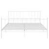 Cama Matrimonial | Cama Para Adultos | Estructura De Cama De Metal Blanco 140x200 Cm Cfw509126