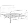 Cama Matrimonial | Cama Para Adultos | Estructura De Cama De Metal Blanco 140x200 Cm Cfw151069