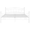 Cama Matrimonial | Cama Para Adultos | Estructura De Cama De Metal Blanco 140x200 Cm Cfw889098