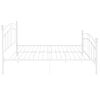 Cama Matrimonial | Cama Para Adultos | Estructura De Cama De Metal Blanco 160x200 Cm Cfw347036