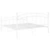 Cama Matrimonial | Cama Para Adultos | Estructura De Cama De Metal Blanco 160x200 Cm Cfw347036