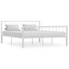 Cama Matrimonial | Cama Para Adultos | Estructura De Cama De Metal Blanco 160x200 Cm Cfw453064