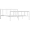 Cama Matrimonial | Cama Para Adultos | Estructura De Cama De Metal Blanco 160x200 Cm Cfw453064