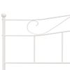 Cama Matrimonial | Cama Para Adultos | Estructura De Cama De Metal Blanco 180x200 Cm Cfw428133