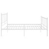 Cama Matrimonial | Cama Para Adultos | Estructura De Cama De Metal Blanco 180x200 Cm Cfw812415