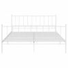 Cama Matrimonial | Cama Para Adultos | Estructura De Cama De Metal Blanco 180x200 Cm Cfw812415