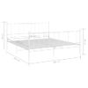 Cama Matrimonial | Cama Para Adultos | Estructura De Cama De Metal Blanco 180x200 Cm Cfw812415