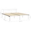 Cama Matrimonial | Cama Para Adultos | Estructura De Cama De Metal Blanco 180x200 Cm Cfw281963